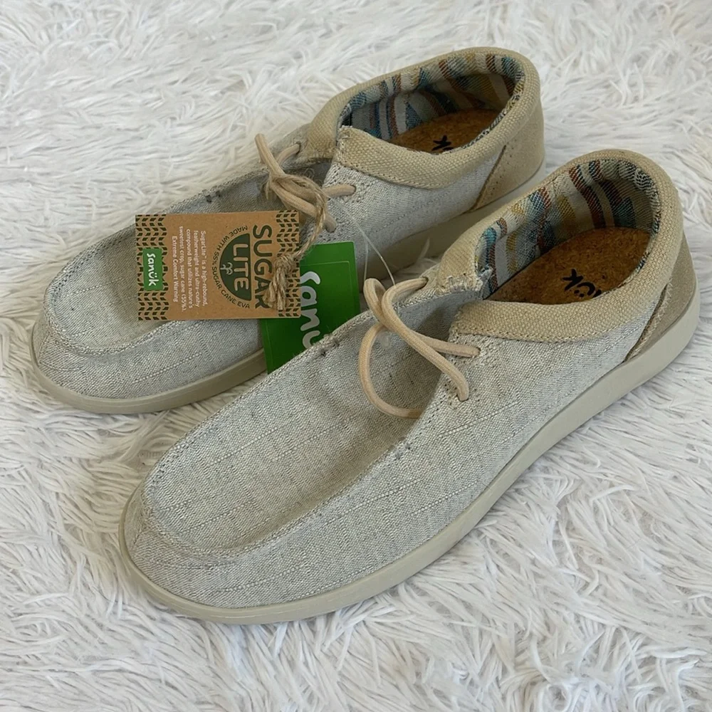 SANUK SUGAR LITE Casual Beige WOMEN SIZE 8 Shoes